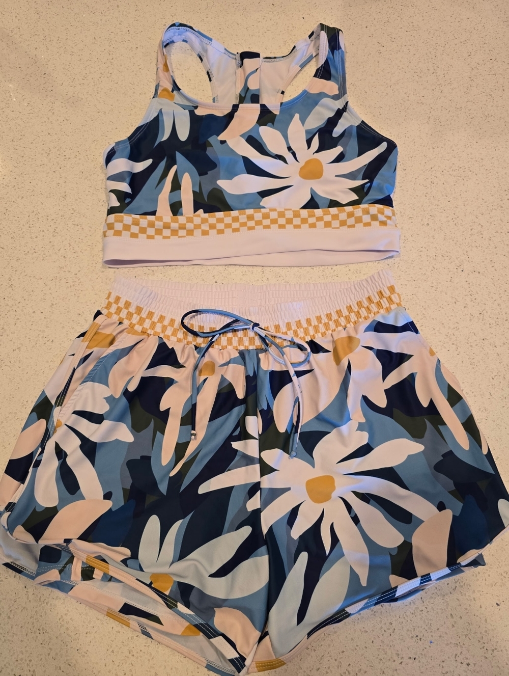 2 Piece Womens  Swim Short Set